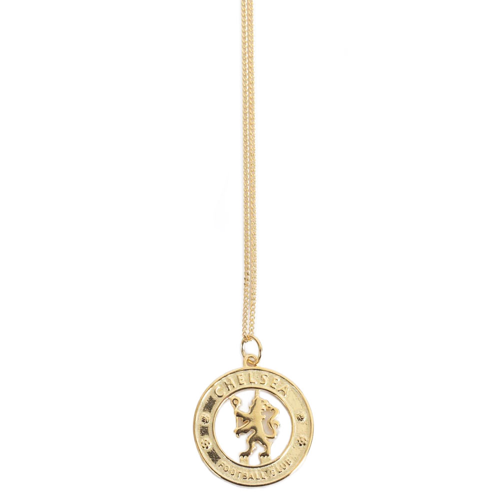 (image for) Chelsea FC 18ct Gold Plated on Silver Pendant & Chain