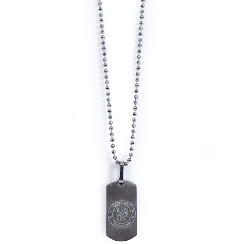 (image for) Chelsea FC Matt Finish Dog Tag & Chain