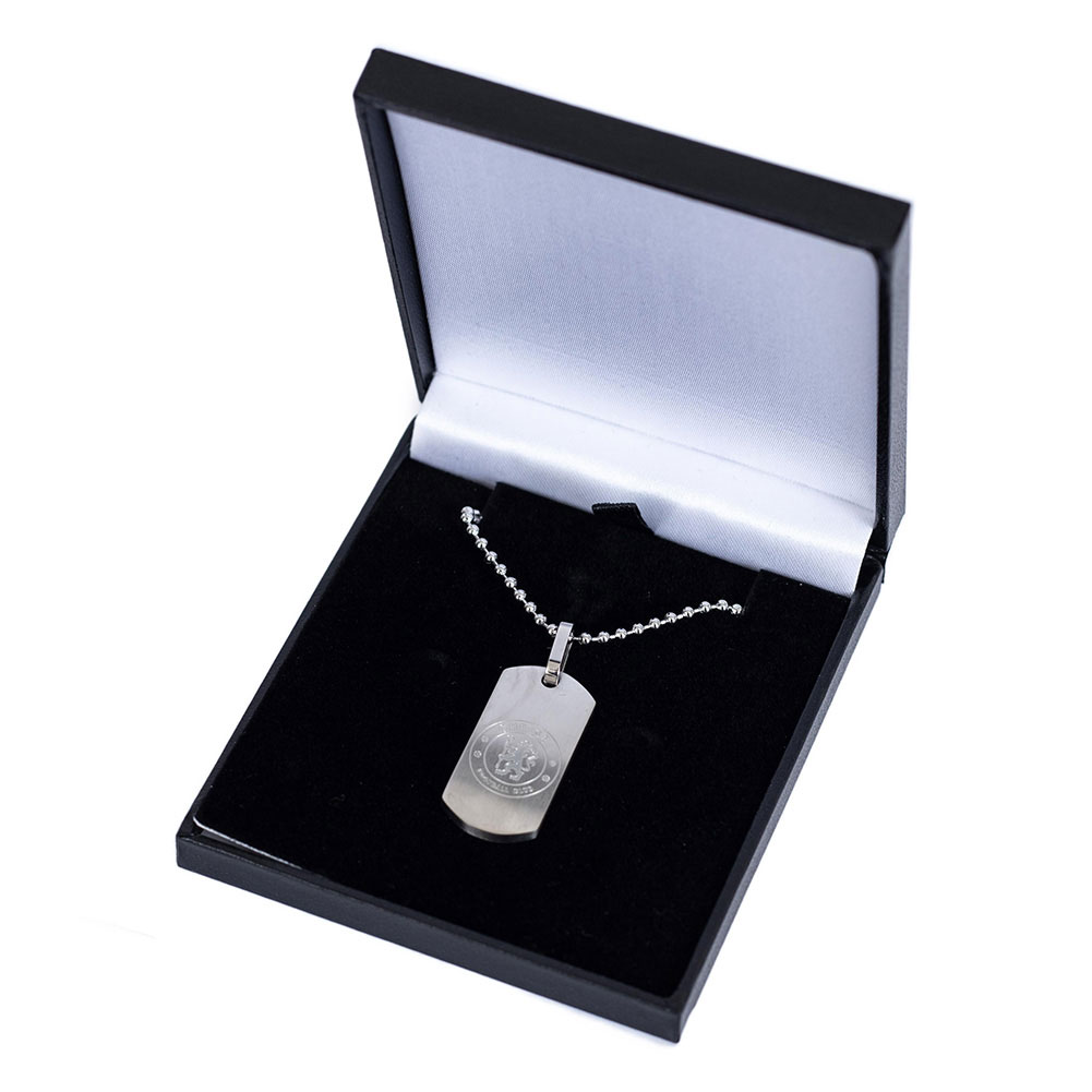 (image for) Chelsea FC Matt Finish Dog Tag & Chain