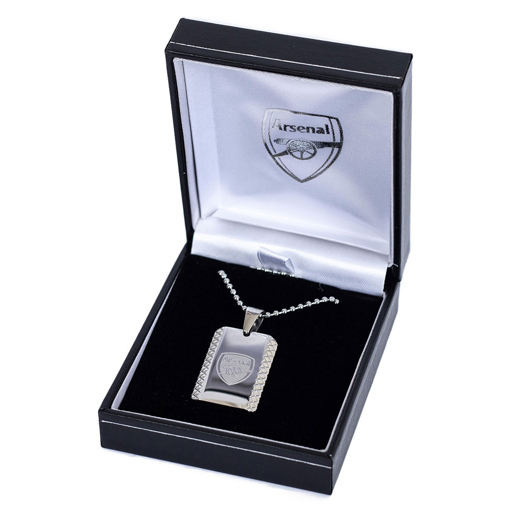 (image for) Arsenal FC Patterned Dog Tag & Chain
