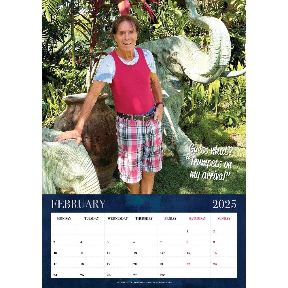 (image for) Cliff Richard A3 Calendar 2025