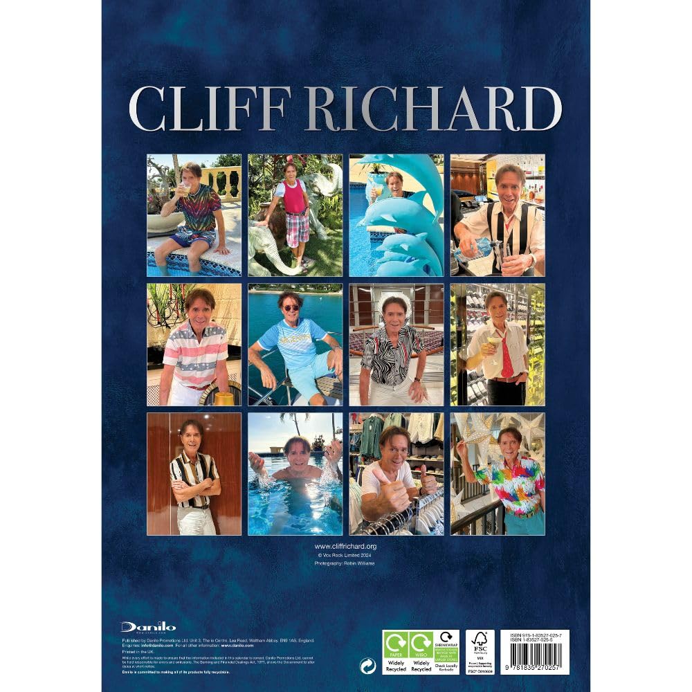 (image for) Cliff Richard A3 Calendar 2025