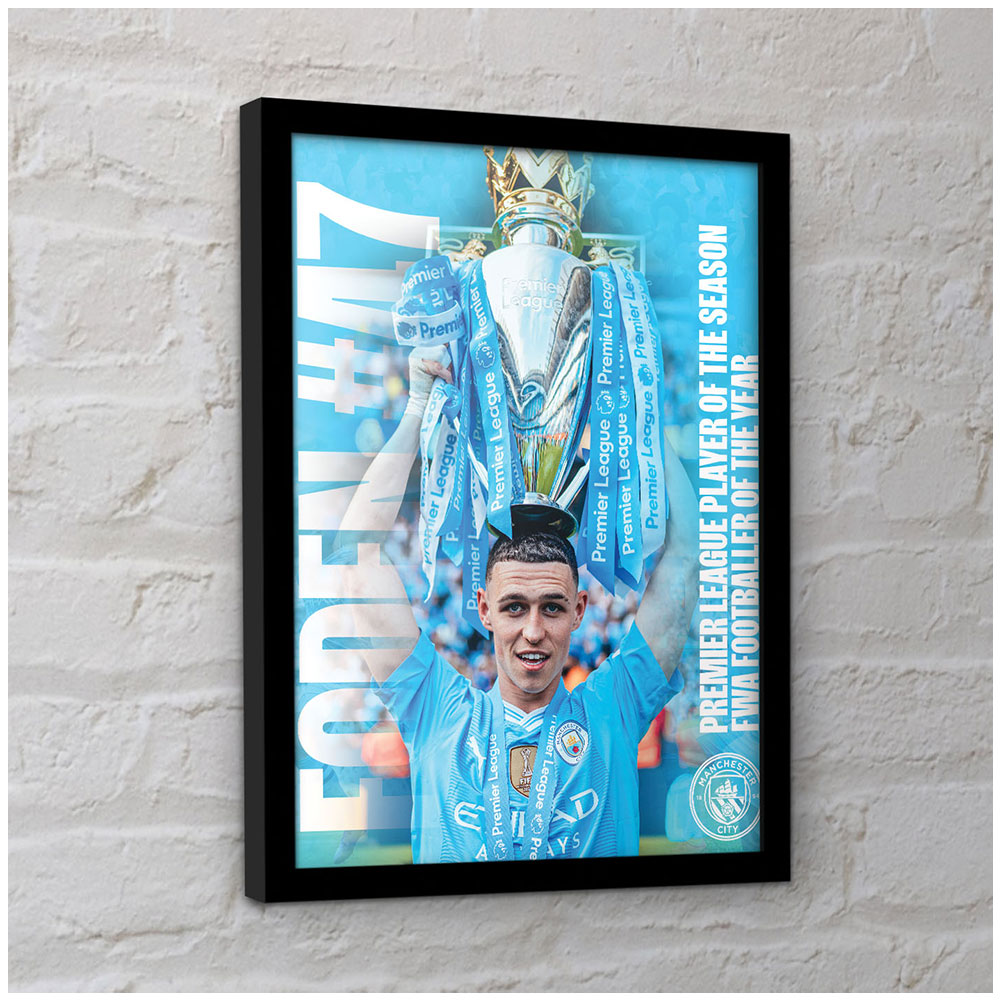 (image for) Manchester City FC Foden Framed Picture 16 x 12