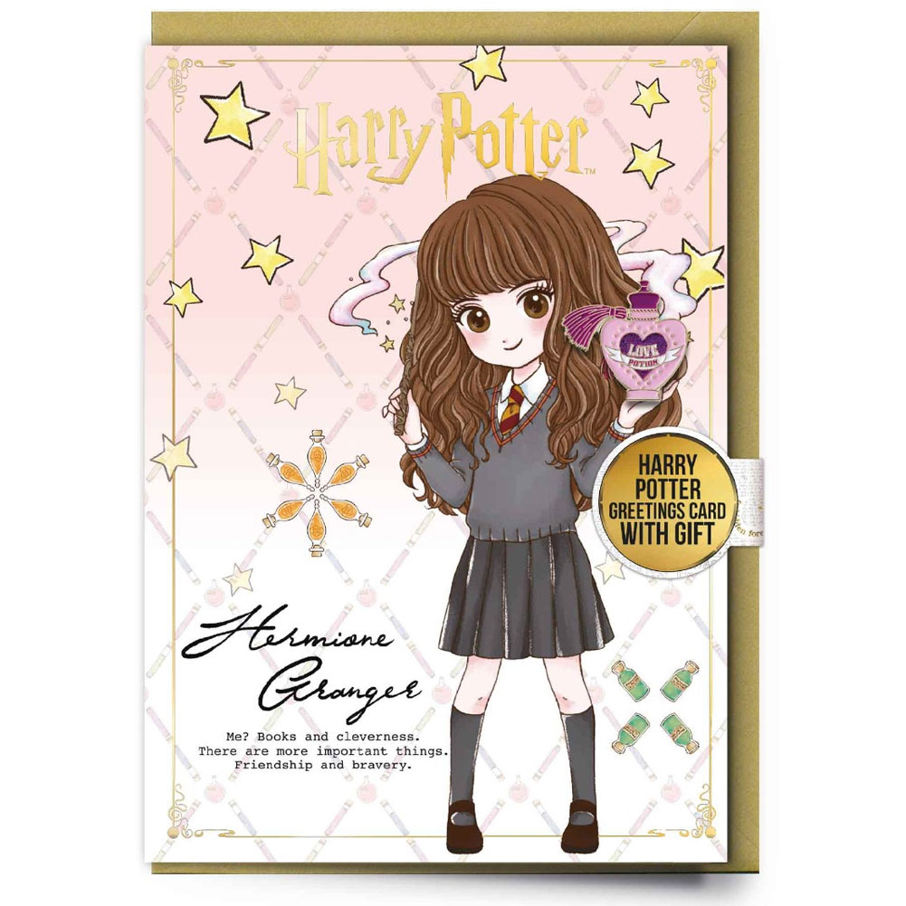 (image for) Harry Potter Hemione Greetings Card with Badge