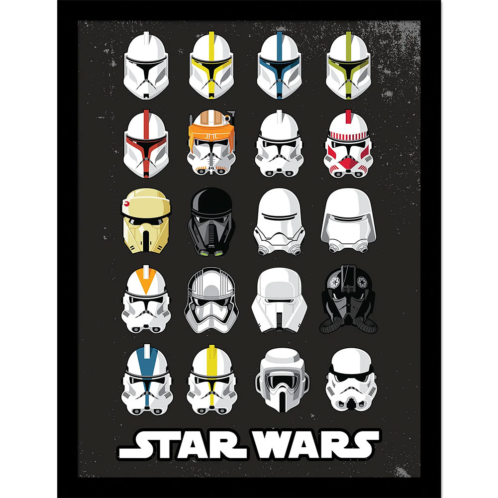 (image for) Star Wars Trooper Helmets Picture 16 x 12