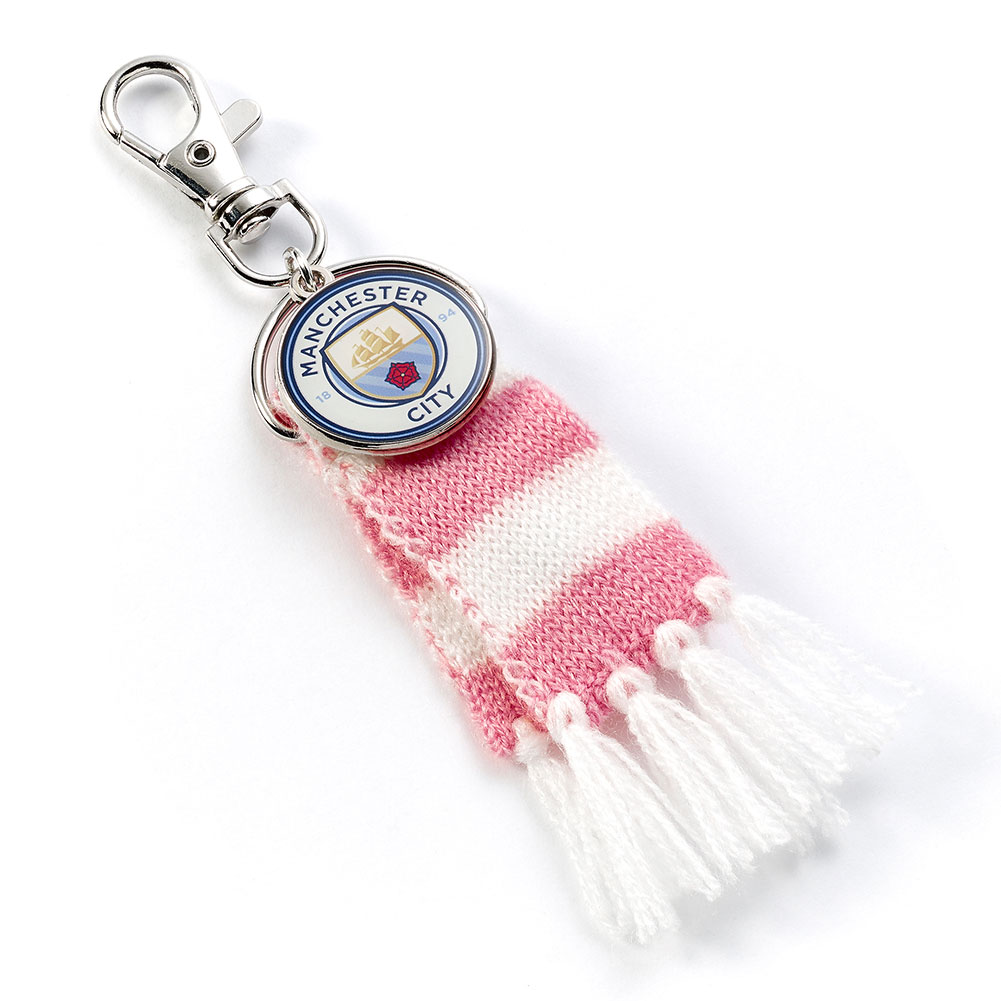 (image for) Manchester City FC Pink Bar Scarf Bag Charm