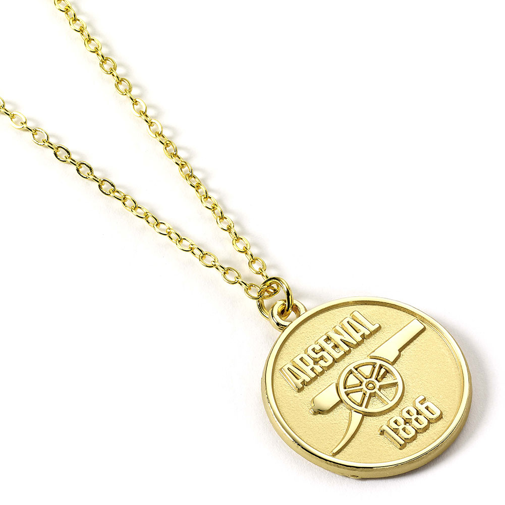 (image for) Arsenal FC Gold Finish Crest Necklace