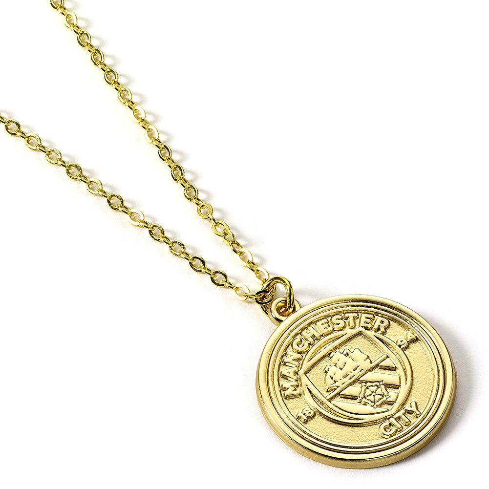 (image for) Manchester City FC Gold Finish Crest Necklace