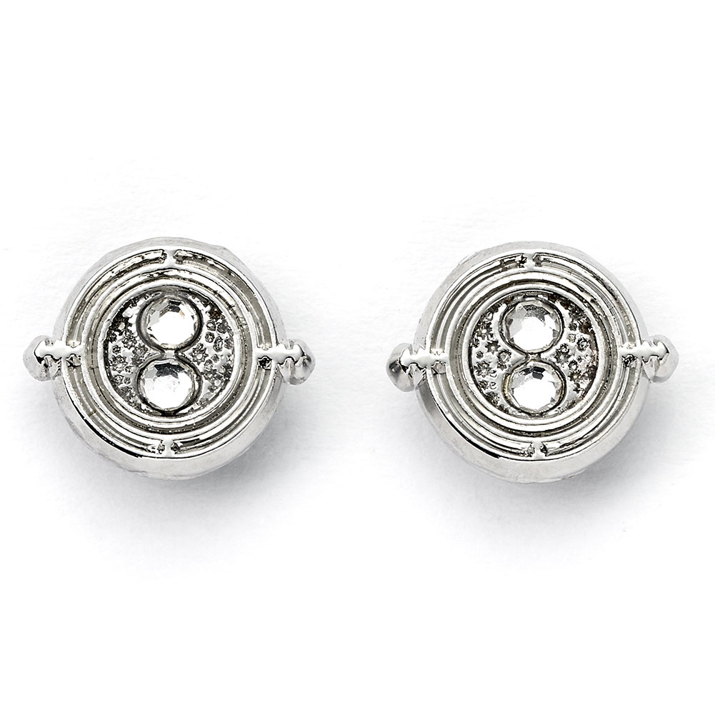 (image for) Harry Potter Silver Plated Time Turner Stud Earrings