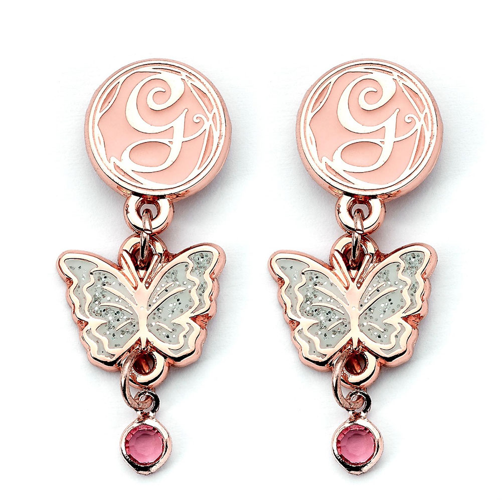 (image for) Wicked Rose Gold Plated Glinda Butterfly Drop Earrings