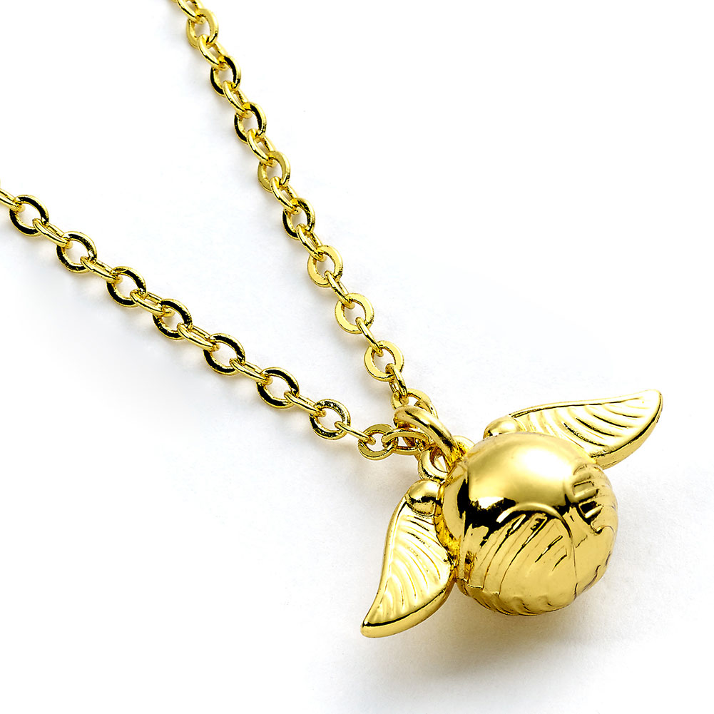 (image for) Harry Potter Gold Plated Cute Golden Snitch Necklace