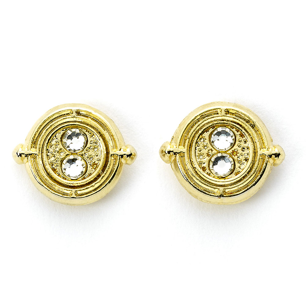 (image for) Harry Potter Gold Plated Time Turner Stud Earrings