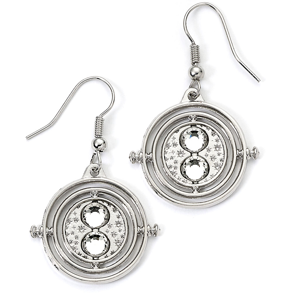 (image for) Harry Potter Silver Plated Time Turner Hook Earrings