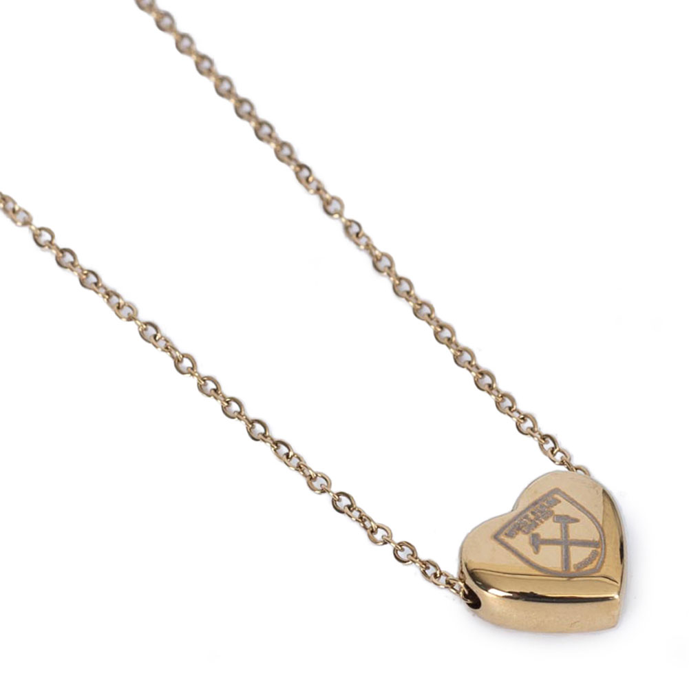 (image for) West Ham United FC Gold Plated Heart Necklace