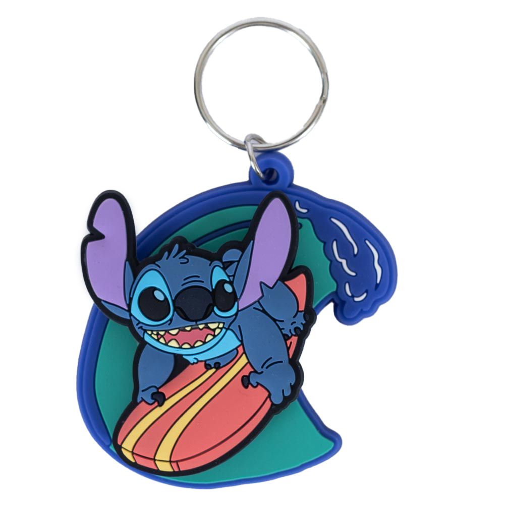 (image for) Lilo & Stitch Surfing Stitch PVC Spinner Keyring