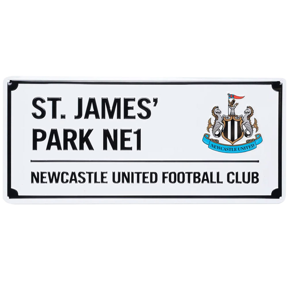 (image for) Newcastle United FC White Street Sign