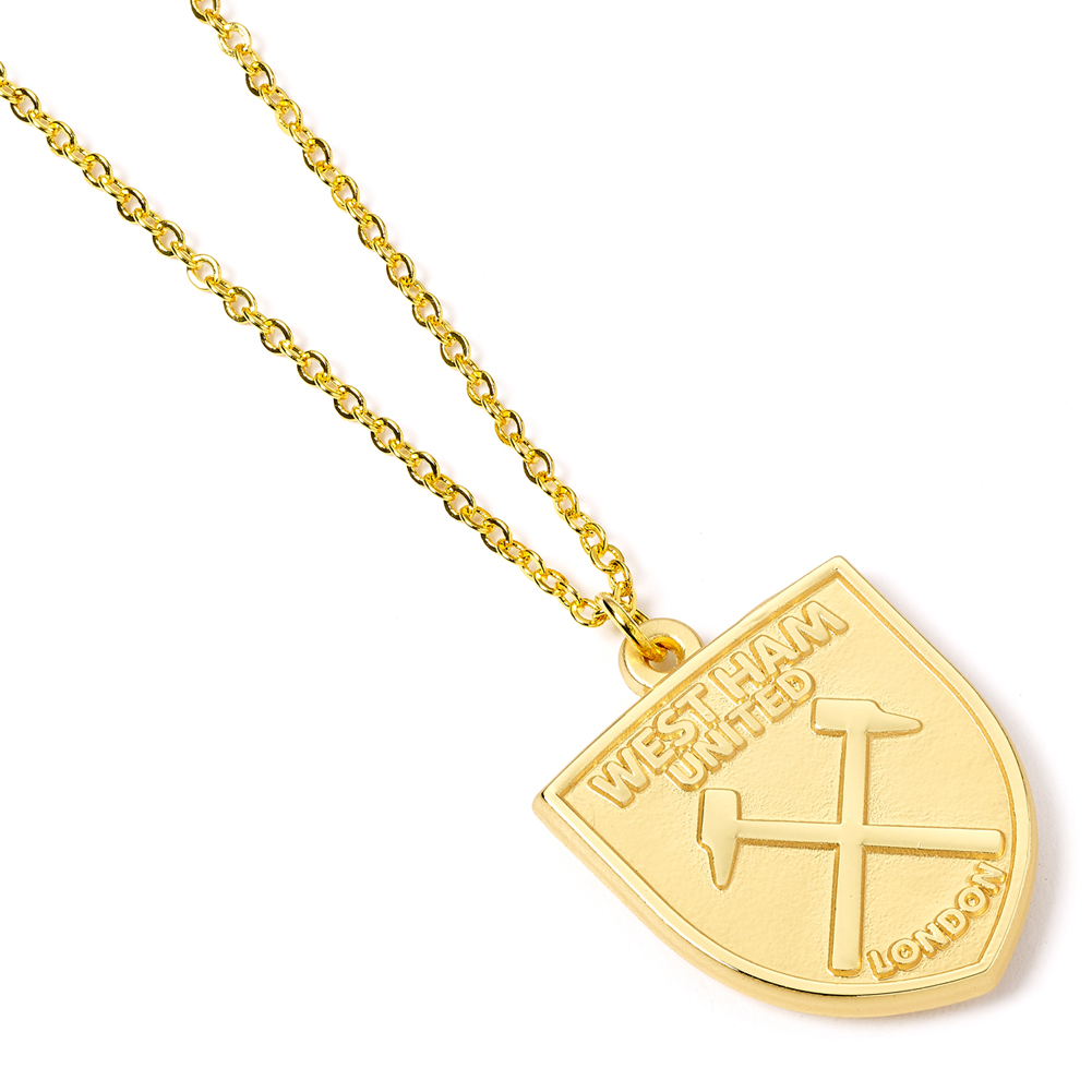 (image for) West Ham United FC Gold Finish Crest Necklace
