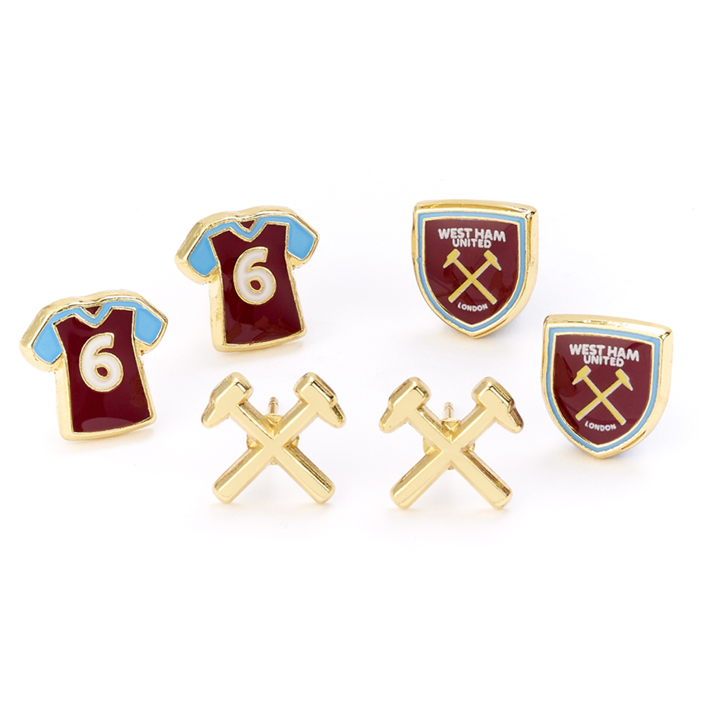 (image for) West Ham United FC Stud Earring Set