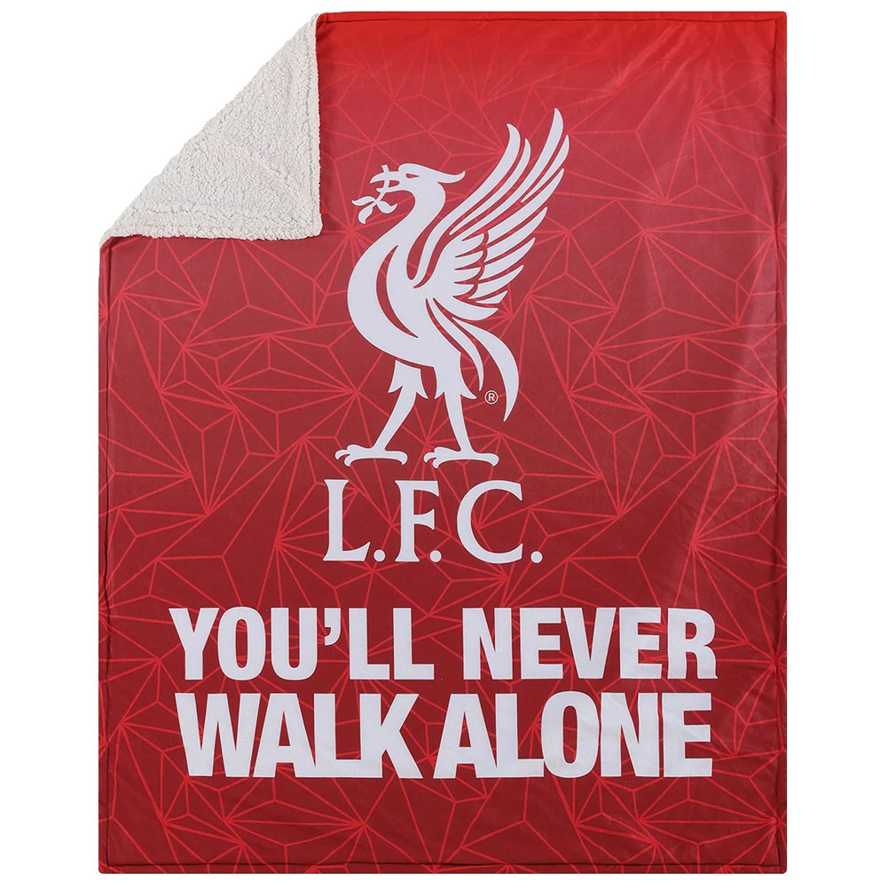 (image for) Liverpool FC Slogan Sherpa Fleece Blanket