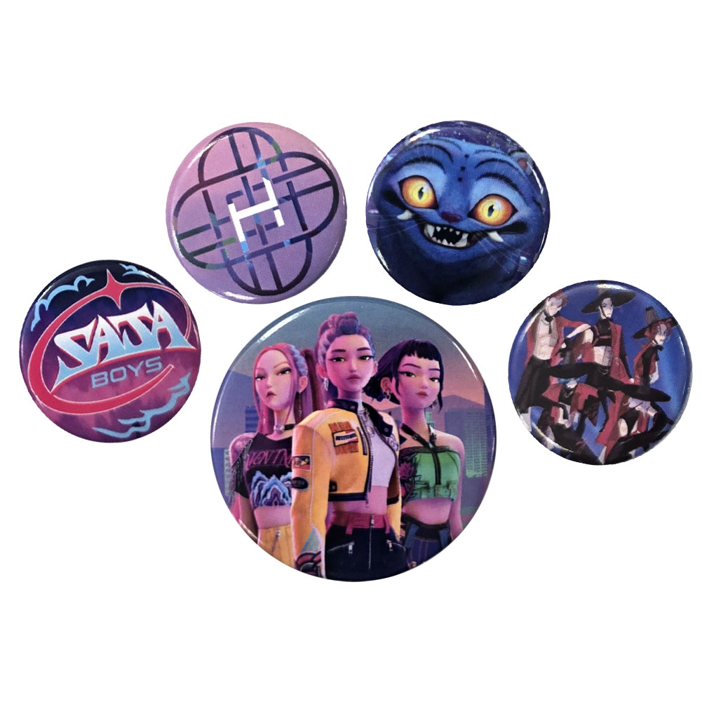 (image for) K-POP Demon Hunters Button Badge Set