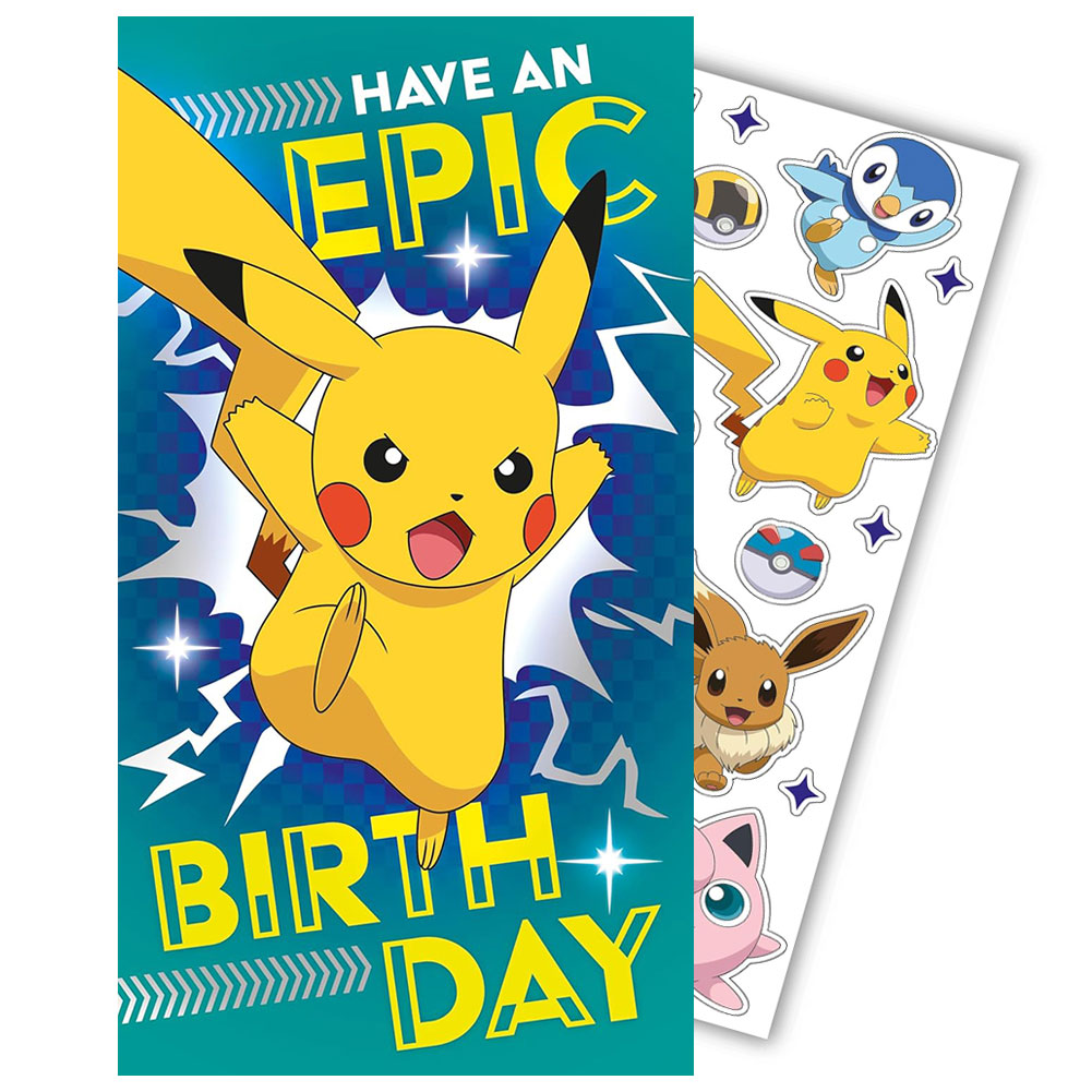 (image for) Pokemon Birthday Card With Stickers