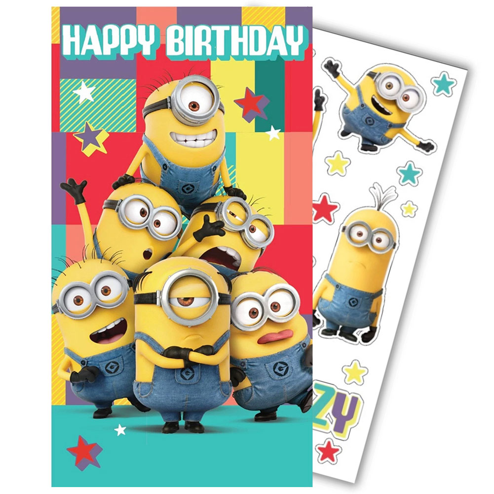 (image for) Despicable Me Birthday Card With Stickers
