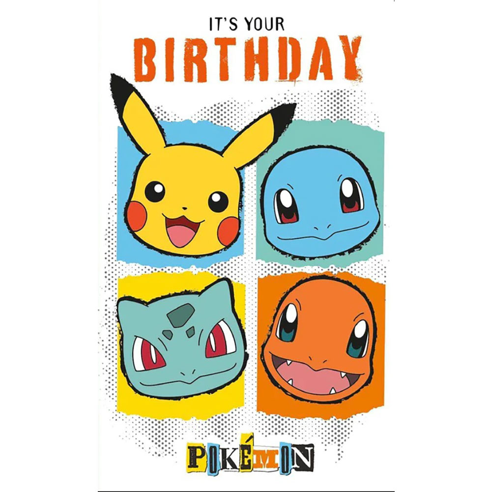 Pokemon Faces Birthday Card (image for) Pokemon Faces Birthday Card