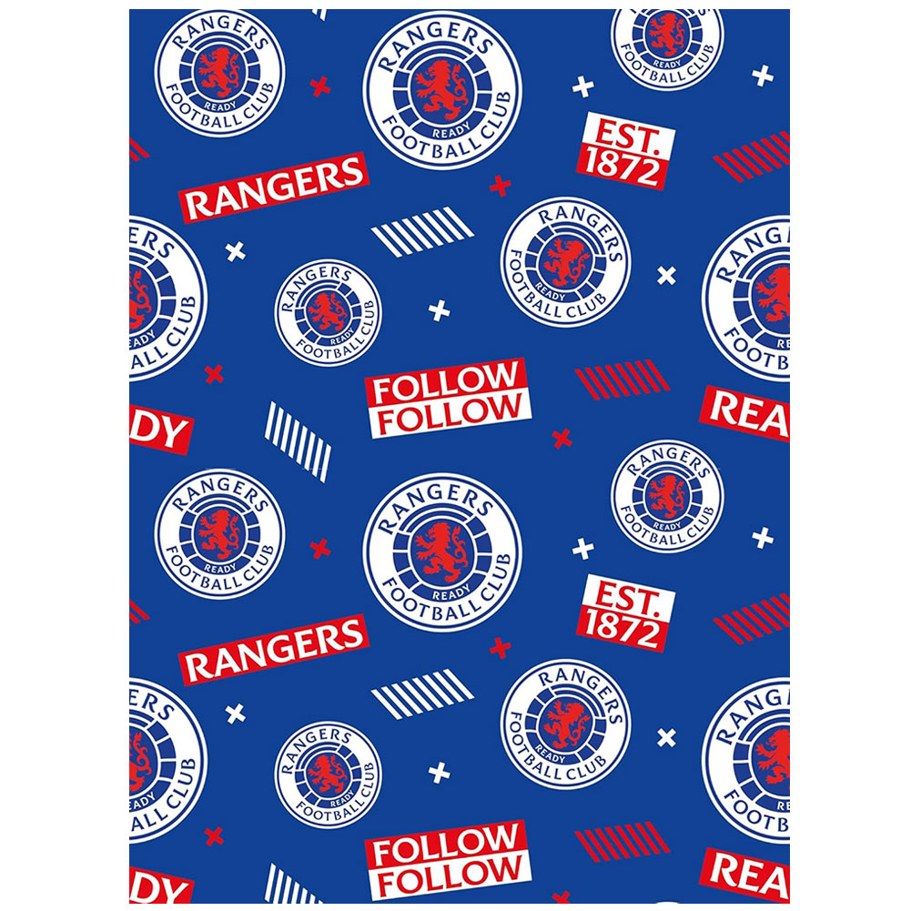 Rangers FC Text Gift Wrap (image for) Rangers FC Text Gift Wrap